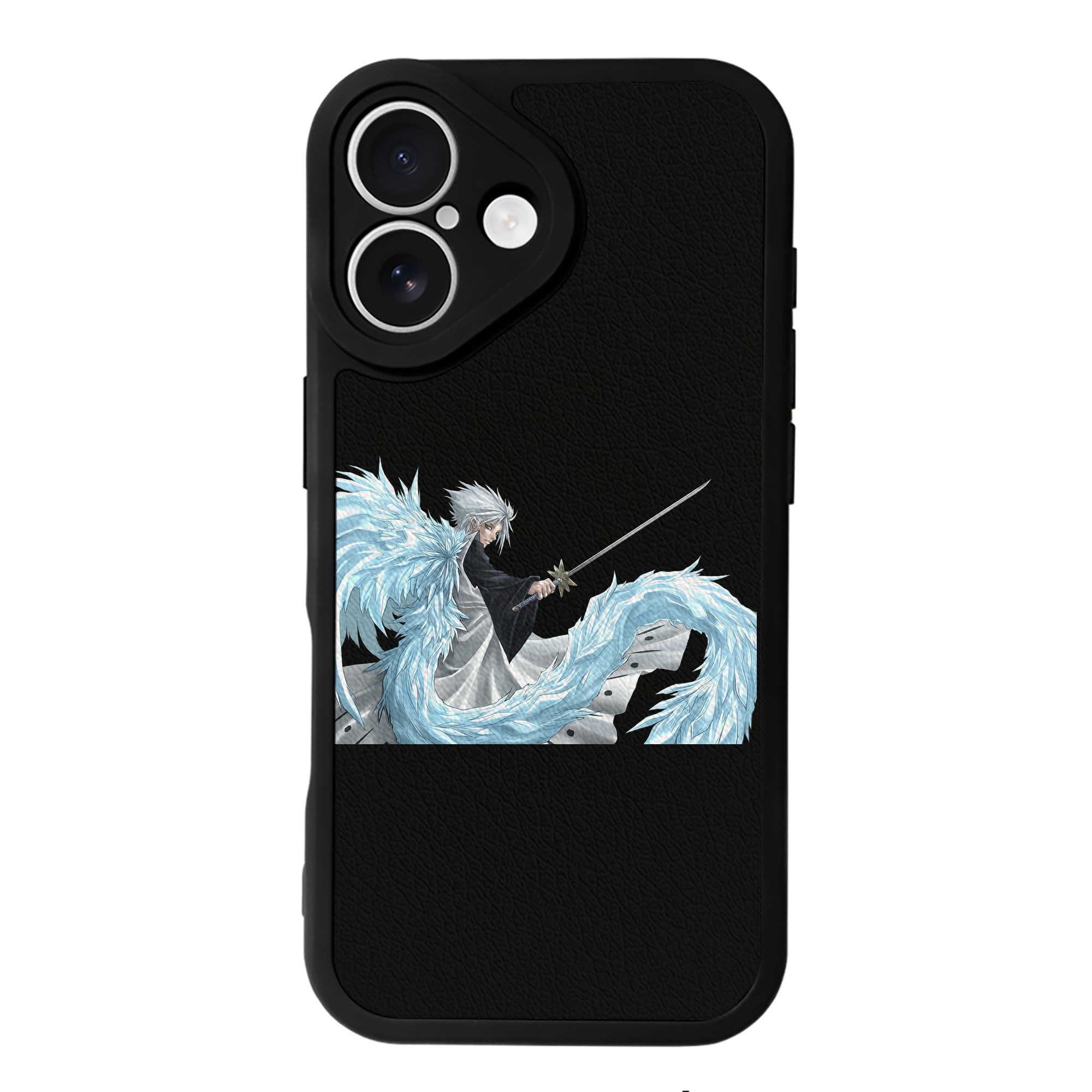（画像用） ブリーチ 日番谷冬獅郎（ひつがや とうしろう） BLEACH Hitsugaya Toushirou 【iPhone 16シリーズ対応】シリコンスマホケース（レザー調） 材質：シリコン